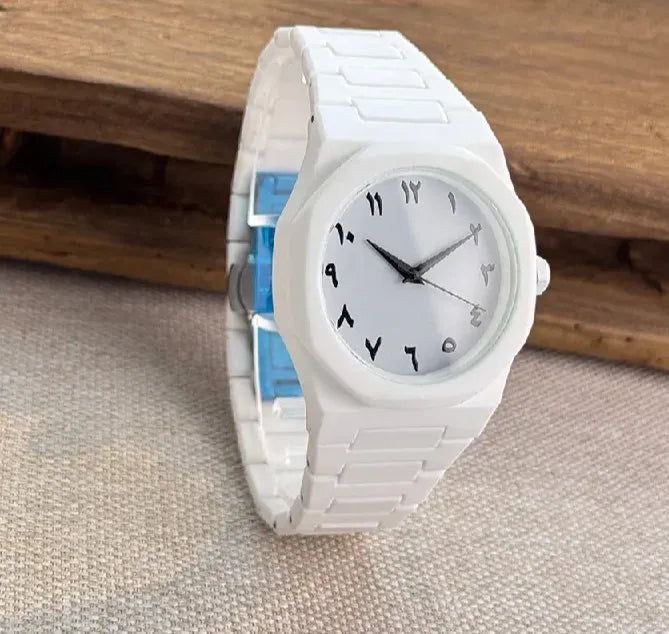 White Aura Arabic Watch