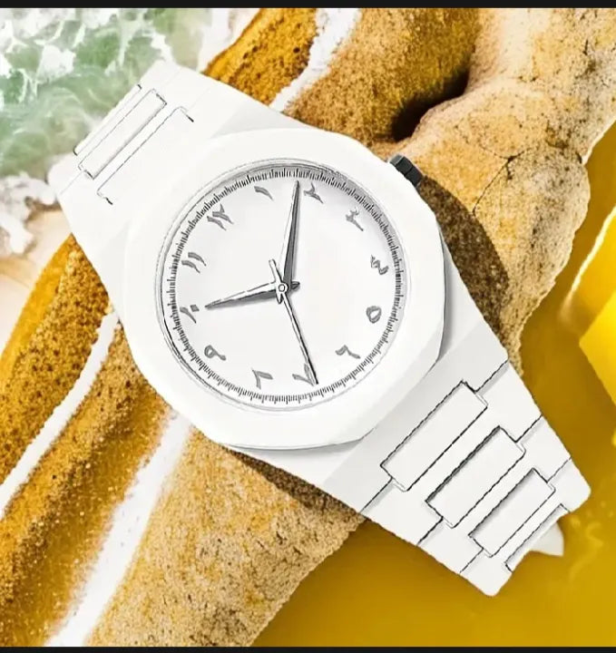 White Aura Arabic Watch
