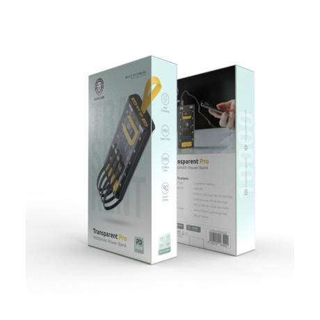Transparent Pro Power Bank 10000 mAh