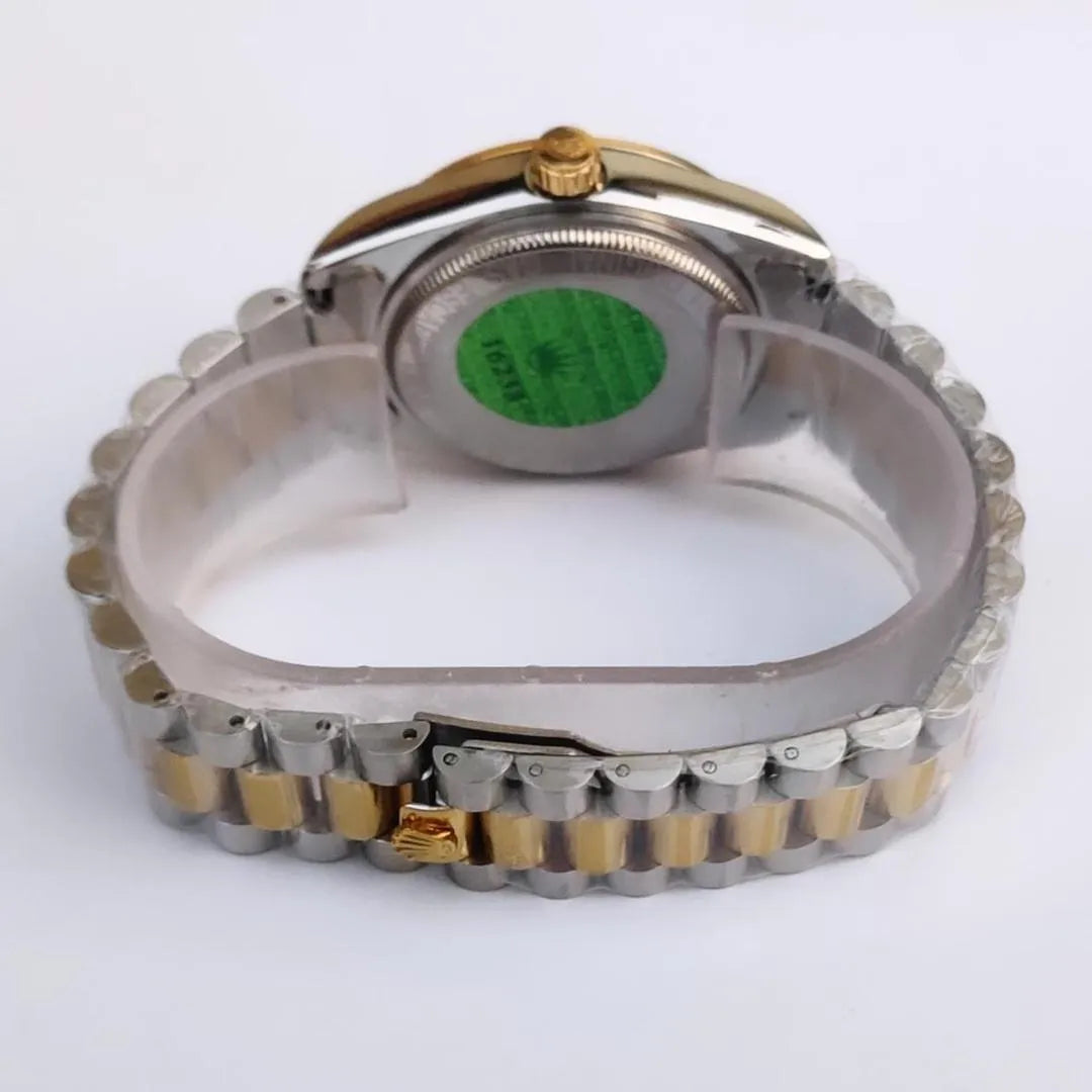 ROLEX Men's Classic Stones Stainless Steel Wrist Watch 